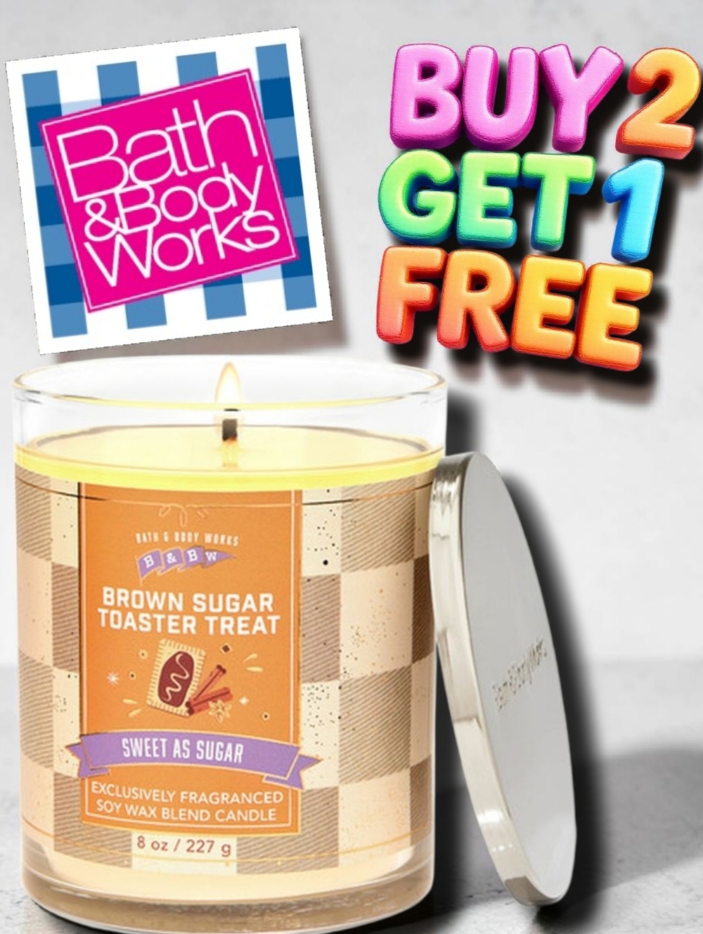 Bath & Body Works Brown Sugar Toaster Treat Single Wick Candle